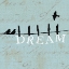 Picture of BIRDS ON A WIRE SQUARE - DREAM