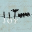 Picture of BIRDS ON A WIRE SQUARE - JOY