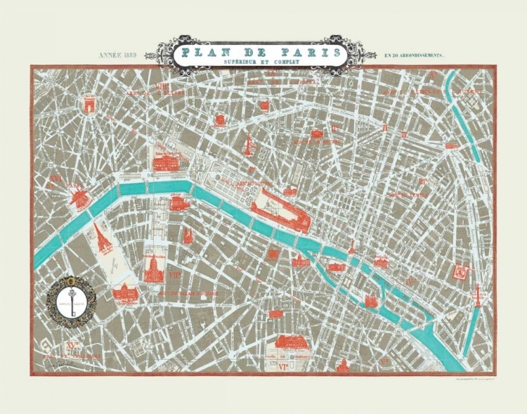 Picture of PLAN DE PARIS MAP - VERSION II