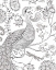 Picture of COLOR MY WORLD ORNATE PEACOCK I CROP