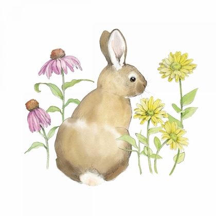 Picture of WILDFLOWER BUNNIES I SQ