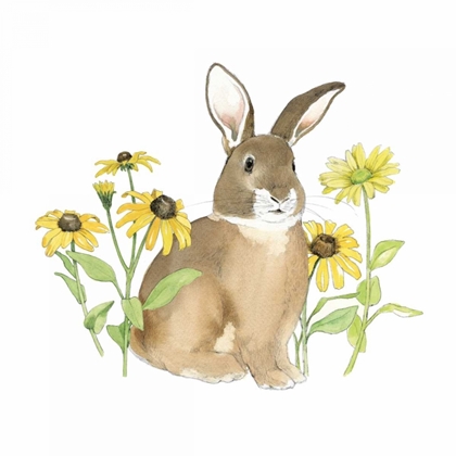 Picture of WILDFLOWER BUNNIES III SQ