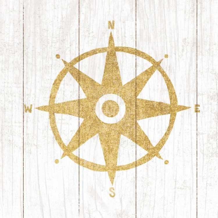 Picture of BEACHSCAPE IV COMPASS GOLD NEUTRAL