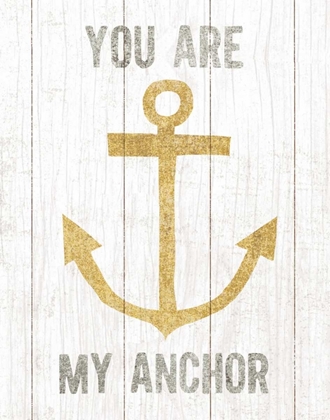 Picture of BEACHSCAPE III ANCHOR QUOTE GOLD NEUTRAL