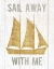 Picture of BEACHSCAPE V BOAT QUOTE GOLD NEUTRAL