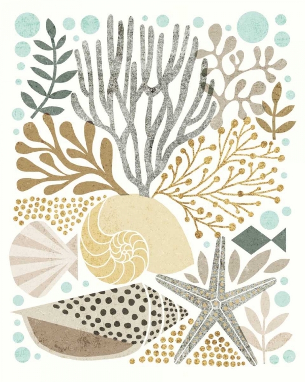 Picture of UNDER SEA TREASURES VI GOLD NEUTRAL