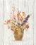 Picture of WILD FLOWERS IN VASE I ON BARN BOARD