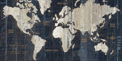 Picture of OLD WORLD MAP BLUE