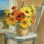 Picture of SUNFLOWERS BY THE SEA CROP