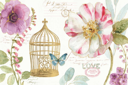 Picture of RAINBOW SEEDS FLORAL BIRDCAGE I