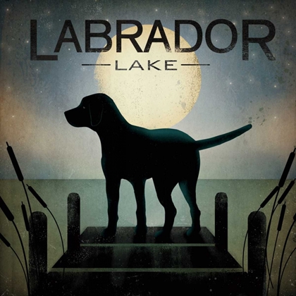 Picture of MOONRISE BLACK DOG - LABRADOR LAKE