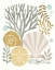 Picture of UNDER SEA TREASURES V GOLD NEUTRAL