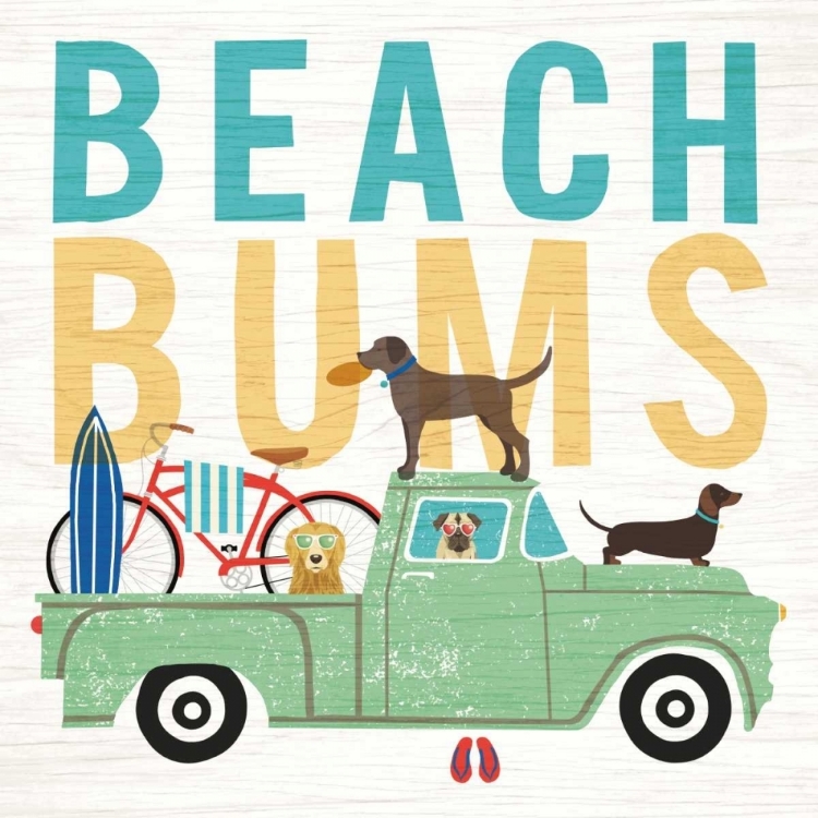 Picture of BEACH BUMS TRUCK I SQUARE