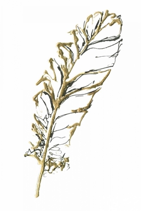 Picture of GILDED TURKEY FEATHER I