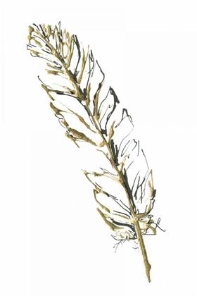 Picture of GILDED TURKEY FEATHER II