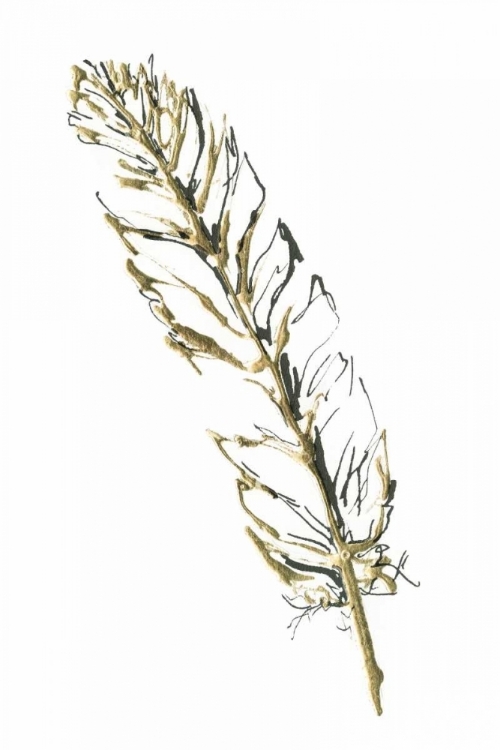 Picture of GILDED TURKEY FEATHER II