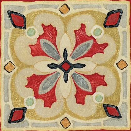 Picture of BOHEMIAN ROOSTER TILE SQUARE III