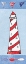 Picture of COASTAL LIGHTHOUSE II ON BLUE