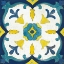 Picture of ANDALUCIA TILES A BLUE AND YELLOW