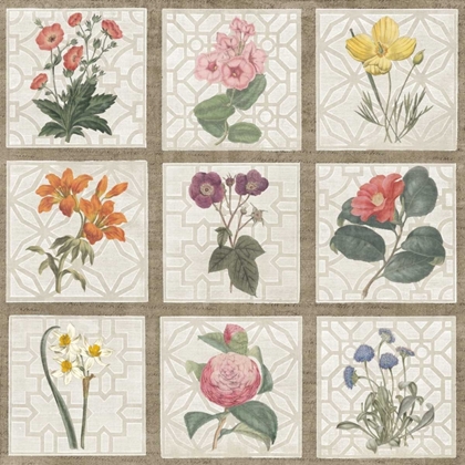 Picture of MONUMENT ETCHING TILE FLOWERS SQUARE II