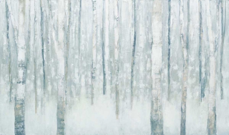Picture of BIRCHES IN WINTER BLUE GRAY