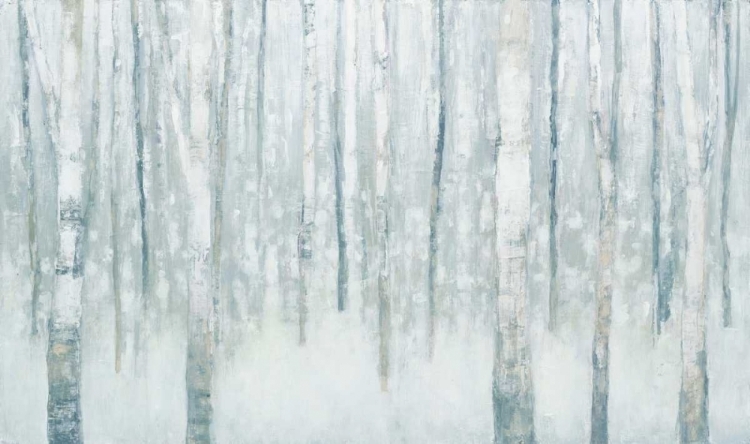 Picture of BIRCHES IN WINTER BLUE GRAY