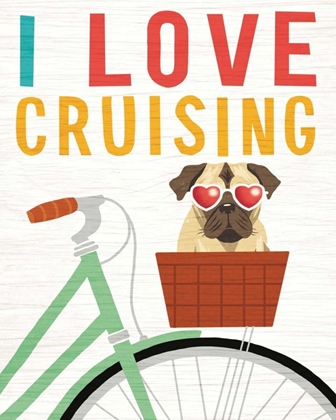 Picture of BEACH BUMS PUG BICYCLE I LOVE