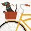 Picture of BEACH BUMS DACHSHUND BICYCLE I
