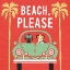 Picture of BEACH BUMS BEETLE I SQUARE