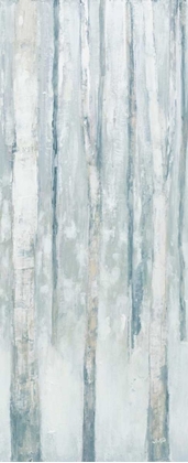 Picture of BIRCHES IN WINTER BLUE GRAY PANEL III