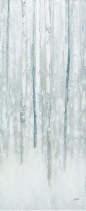 Picture of BIRCHES IN WINTER BLUE GRAY PANEL II