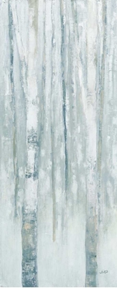Picture of BIRCHES IN WINTER BLUE GRAY PANEL I