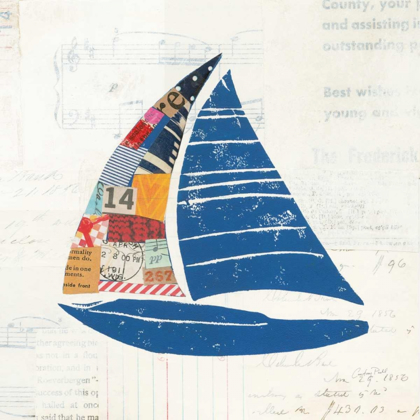 Picture of NAUTICAL COLLAGE IV ON NEWSPRINT