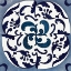 Picture of COAST LINES I INDIGO AND CREAM