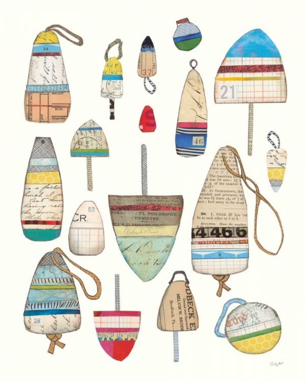 Picture of LOBSTER BUOYS ON WHITE