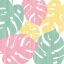 Picture of MONSTERA II BRIGHT ON WHITE