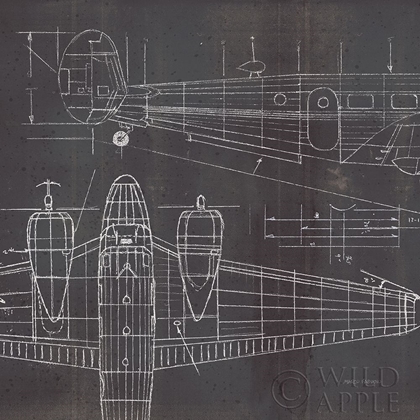 Picture of PLANE BLUEPRINT II NO WORDS POST