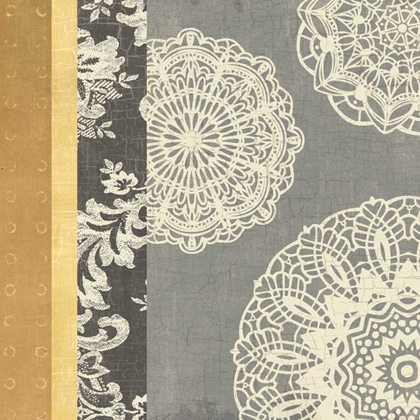 Picture of CONTEMPORARY LACE I - YELLOW GREY