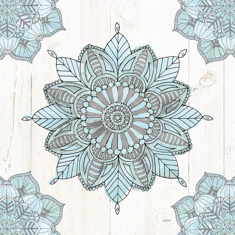 Picture of MANDALA MORNING VI BLUE AND GRAY