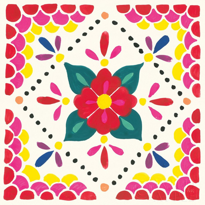 Picture of FLORAL FIESTA WHITE TILE IV