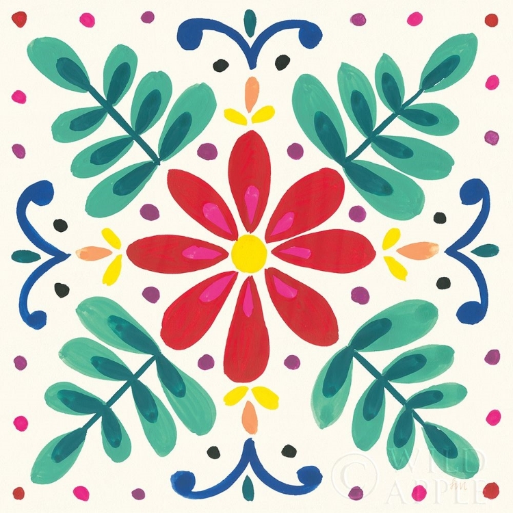 Picture of FLORAL FIESTA WHITE TILE VI