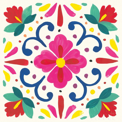 Picture of FLORAL FIESTA WHITE TILE VII