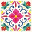 Picture of FLORAL FIESTA WHITE TILE VII