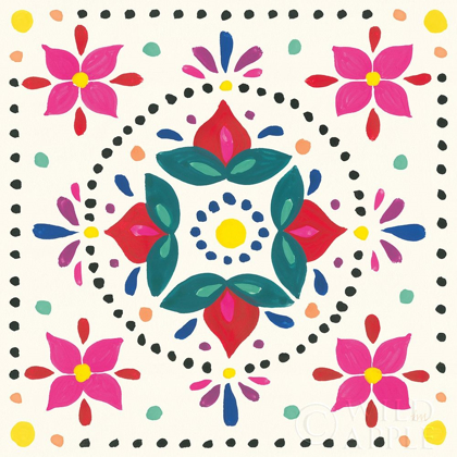 Picture of FLORAL FIESTA WHITE TILE VIII