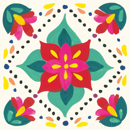 Picture of FLORAL FIESTA WHITE TILE XI