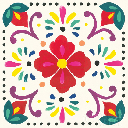 Picture of FLORAL FIESTA WHITE TILE XII