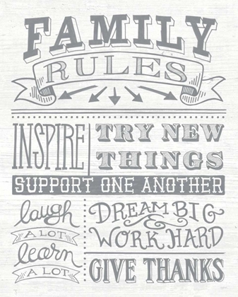 Picture of FAMILY RULES II GRAY WORDS