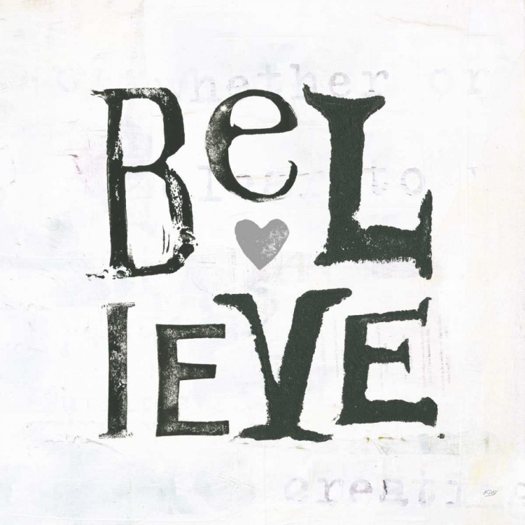 Picture of BELIEVE GRAY HEARTS
