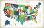 Picture of LETTERPRESS USA MAP
