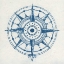 Picture of INDIGO GILD COMPASS ROSE I